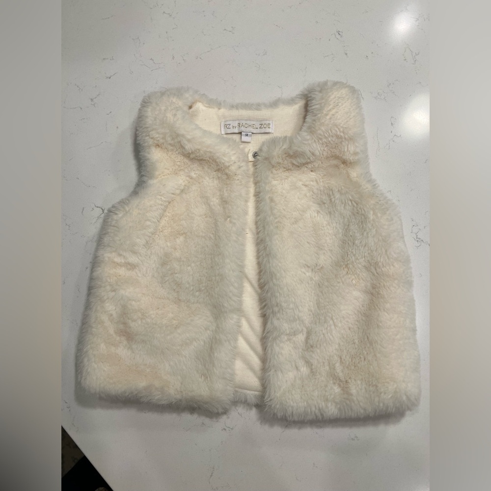 Rachel Zoe Kids Faux Fur Vest - White size 3T